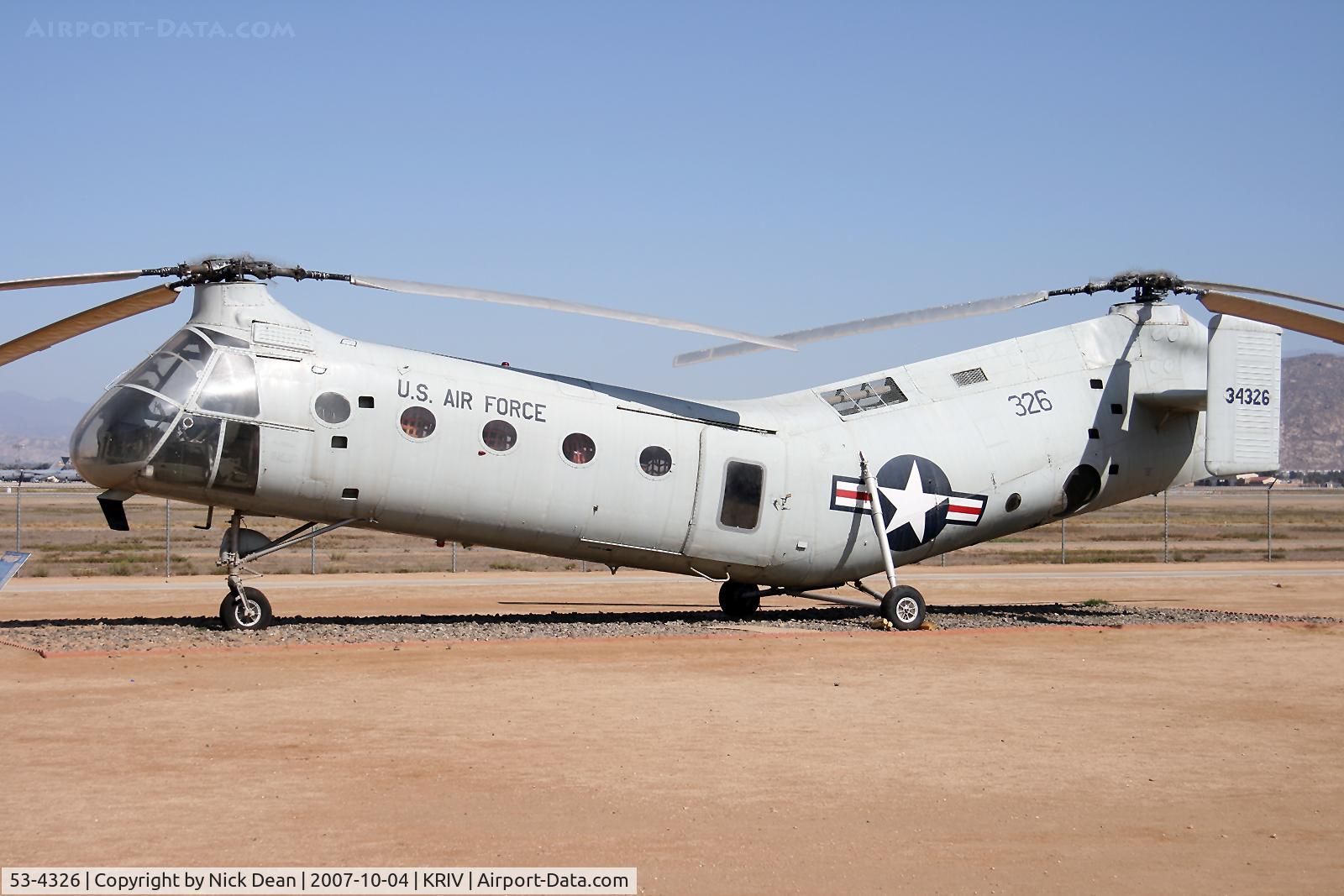 53-4326, 1953 Piasecki H-21B Workhorse C/N B.76, KRIV