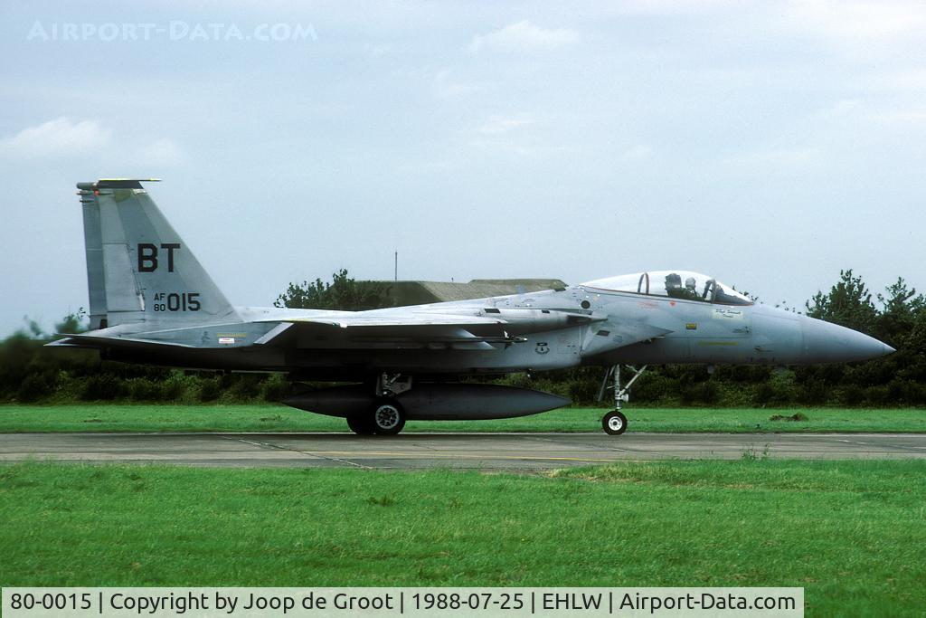 80-0015, 1980 McDonnell Douglas F-15C Eagle C/N 0654/C164, One of the numerous Bitburg Eagles that visited Leeuwarden in 1988.