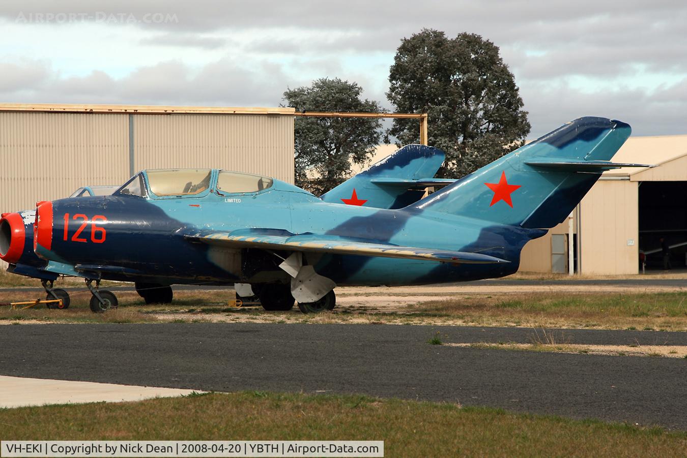 VH-EKI, 1952 Mikoyan-Gurevich MiG-15UTI C/N 10926, YBTH