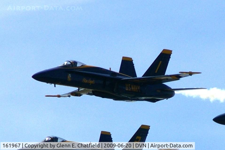 161967, McDonnell Douglas F/A-18A Hornet C/N 0183/A144, Blue Angels at the Quad Cities Air Show, and I'm shooting into the sun.