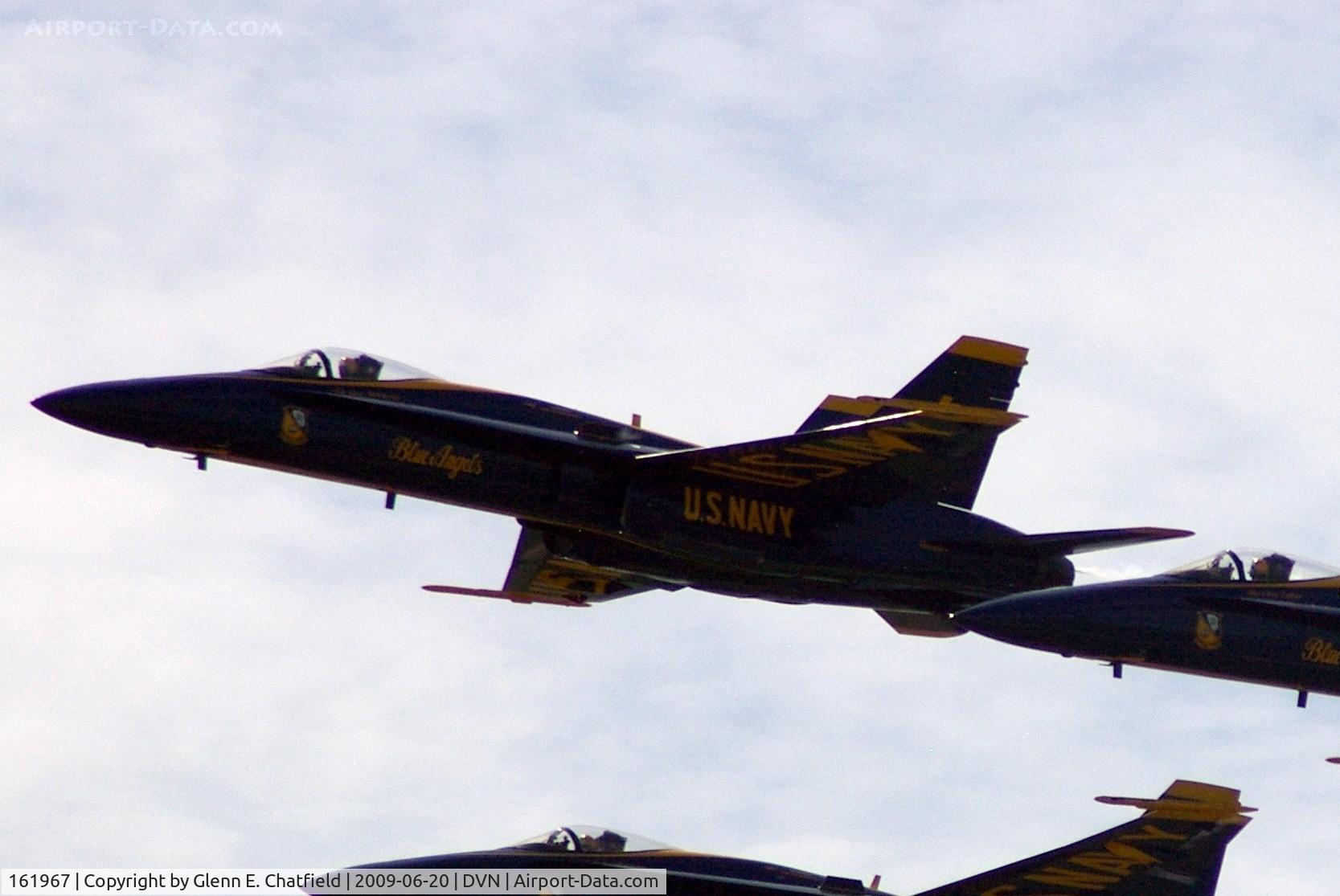 161967, McDonnell Douglas F/A-18A Hornet C/N 0183/A144, Blue Angels at the Quad Cities Air Show, and I'm shooting into the sun.