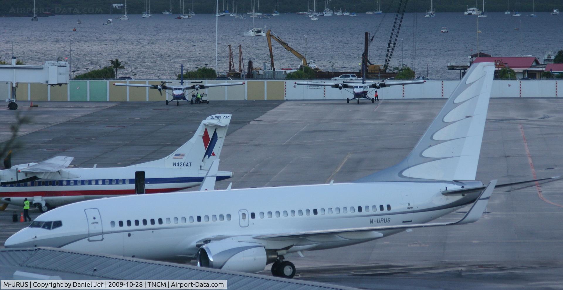 M-URUS, 2005 Boeing 737-7GC BBJ C/N 34622, A late night bird having some early morning rest.