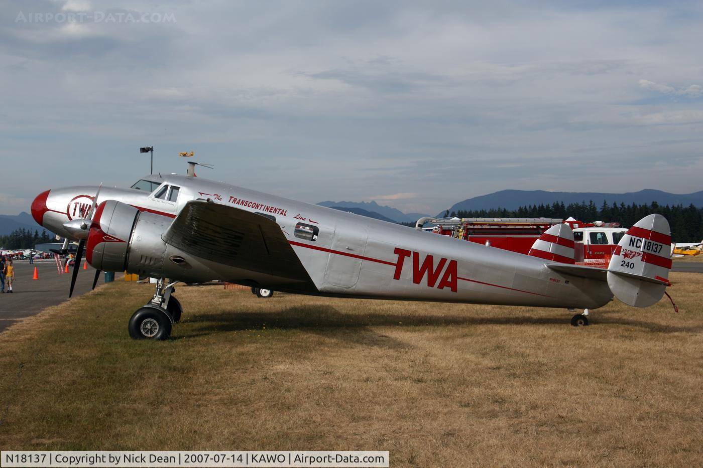 N18137, 1937 Lockheed 12A Electra Junior C/N 1229, KAWO