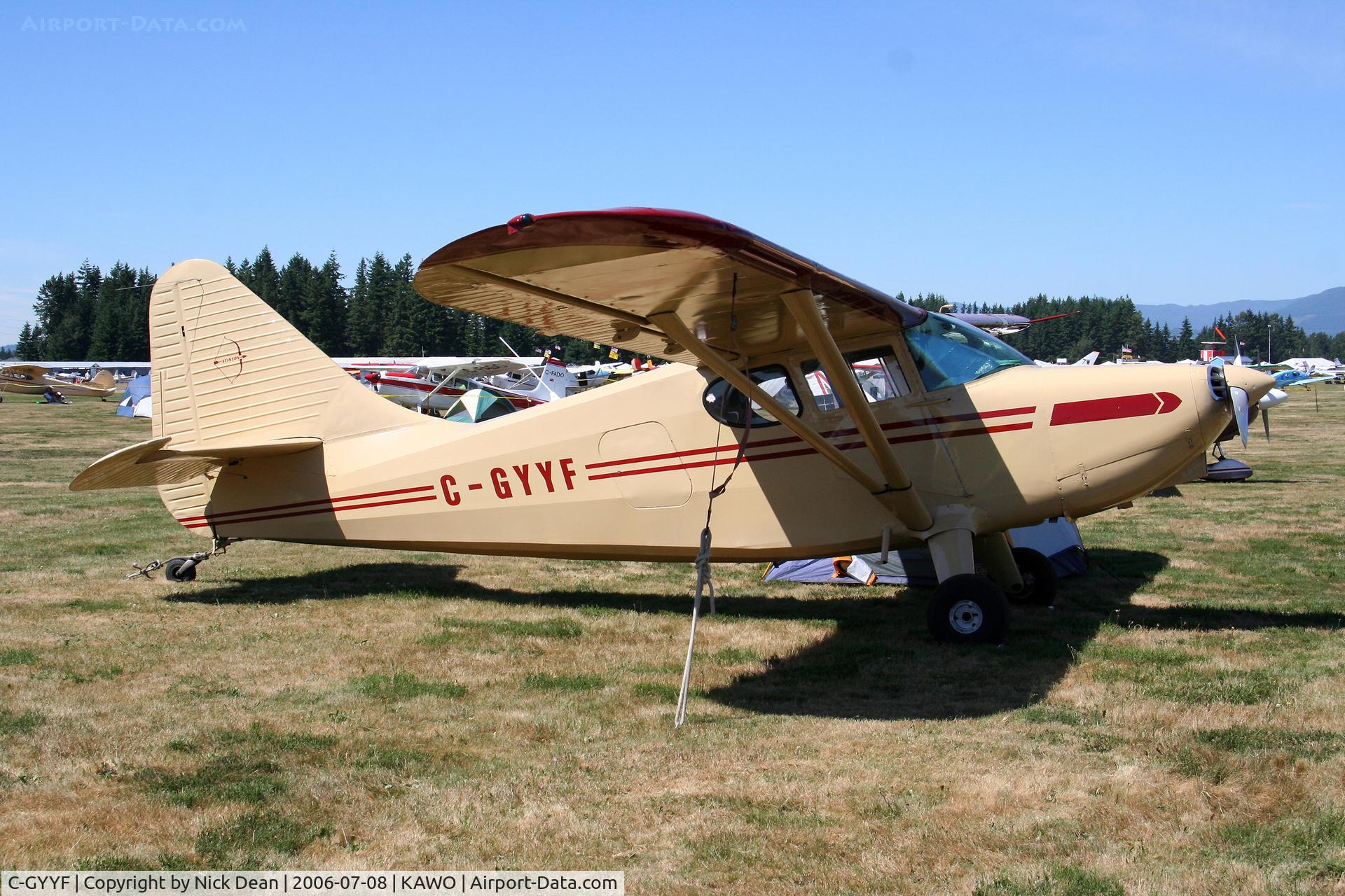 C-GYYF, 1948 Stinson 108-3 Voyager C/N 108 4516, KAWO