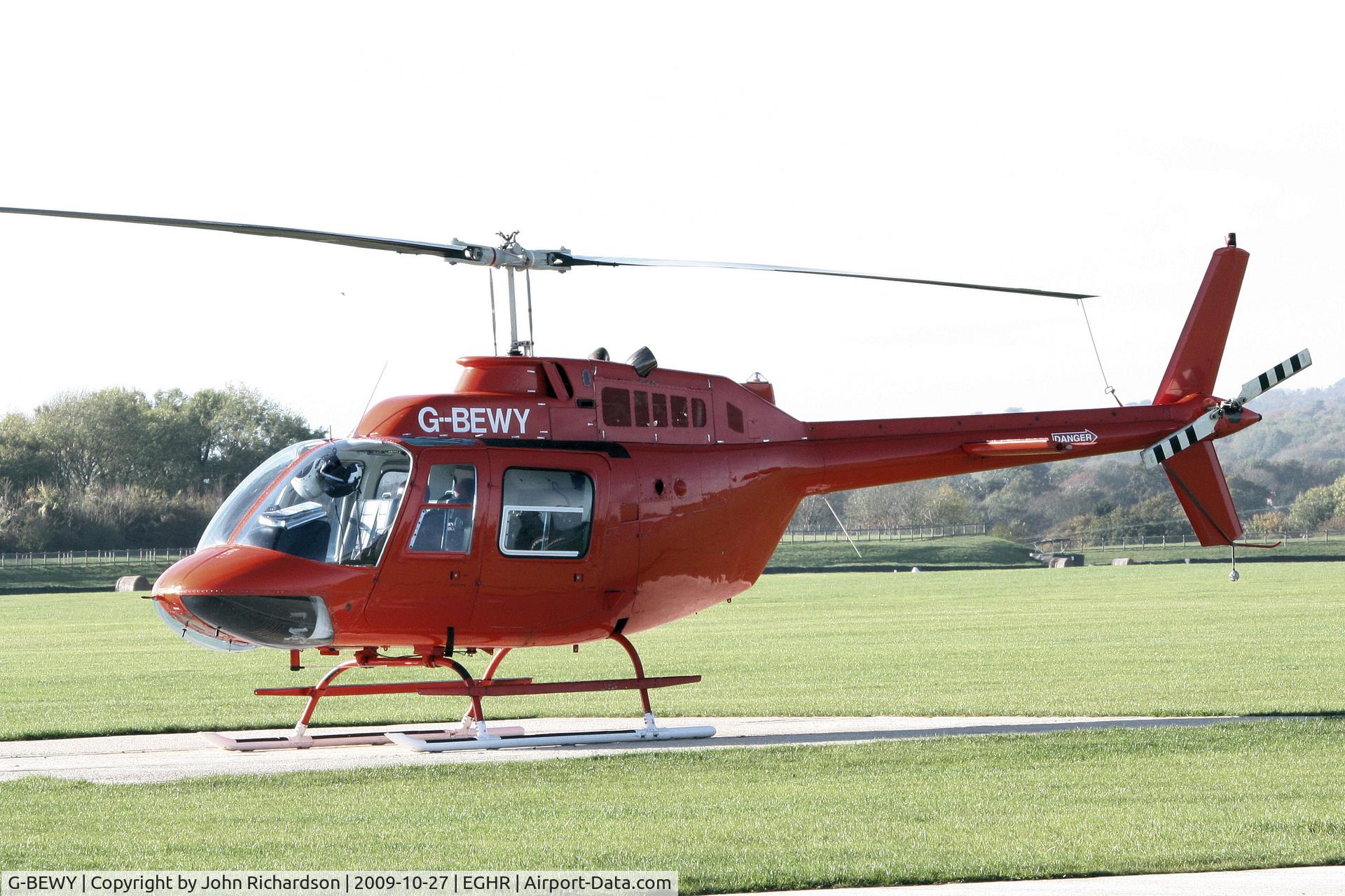 G-BEWY, 1969 Bell 206B JetRanger II C/N 348, At Goodwood