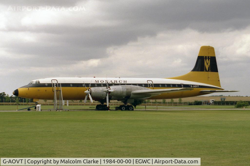 G-AOVT, 1958 Bristol 175 Britannia 312 C/N 13427, Bristol Britannia 312. At the Imperial War Museum, Duxford.