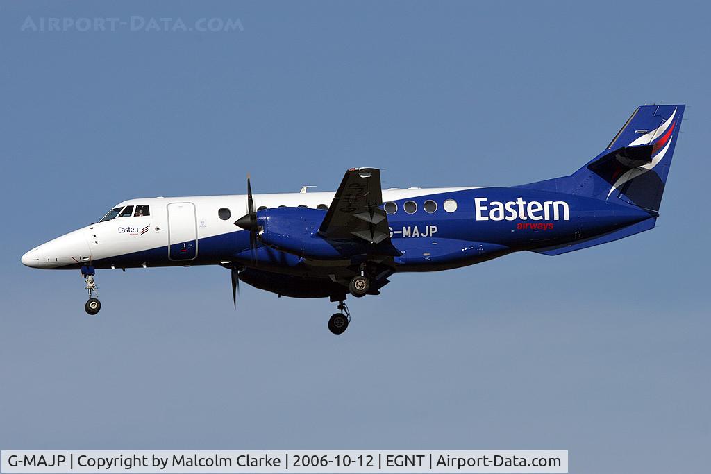 G-MAJP, 1994 British Aerospace Jetstream 41 C/N 41039, British Aerospace Jetstream 4101 on approach to Rwy 25 at Newcastle Airport.
