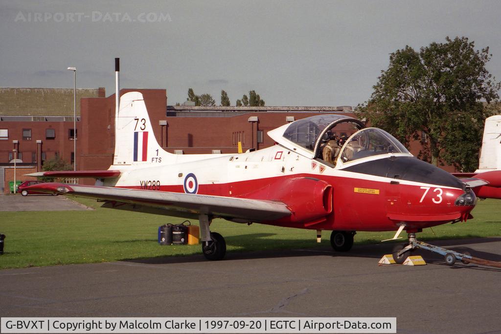 G-BVXT, 1971 BAC 84 Jet Provost T.5A C/N EEP/JP/953, British Aircraft Corporation Jet Provost T5A. Ex Royal Air Force XW289 at Cranfield Airfield, Beds, UK.