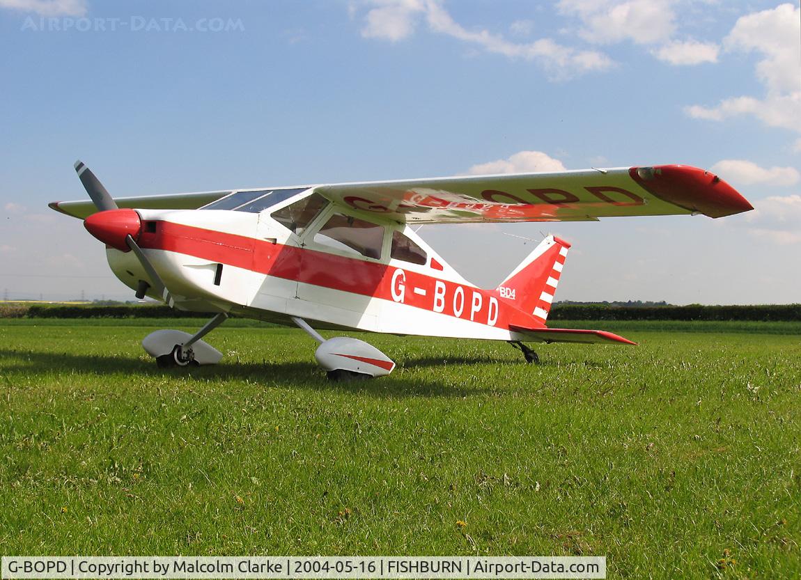 G-BOPD, 1974 Bede BD-4 C/N 632, BEDE BD-4 at Fishburn Airfield, Co Durham, UK in 2004.