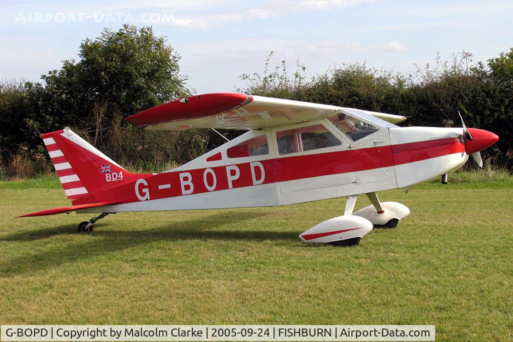G-BOPD, 1974 Bede BD-4 C/N 632, BEDE BD-4 at Fishburn Airfield, Co Durham, UK in 2005.