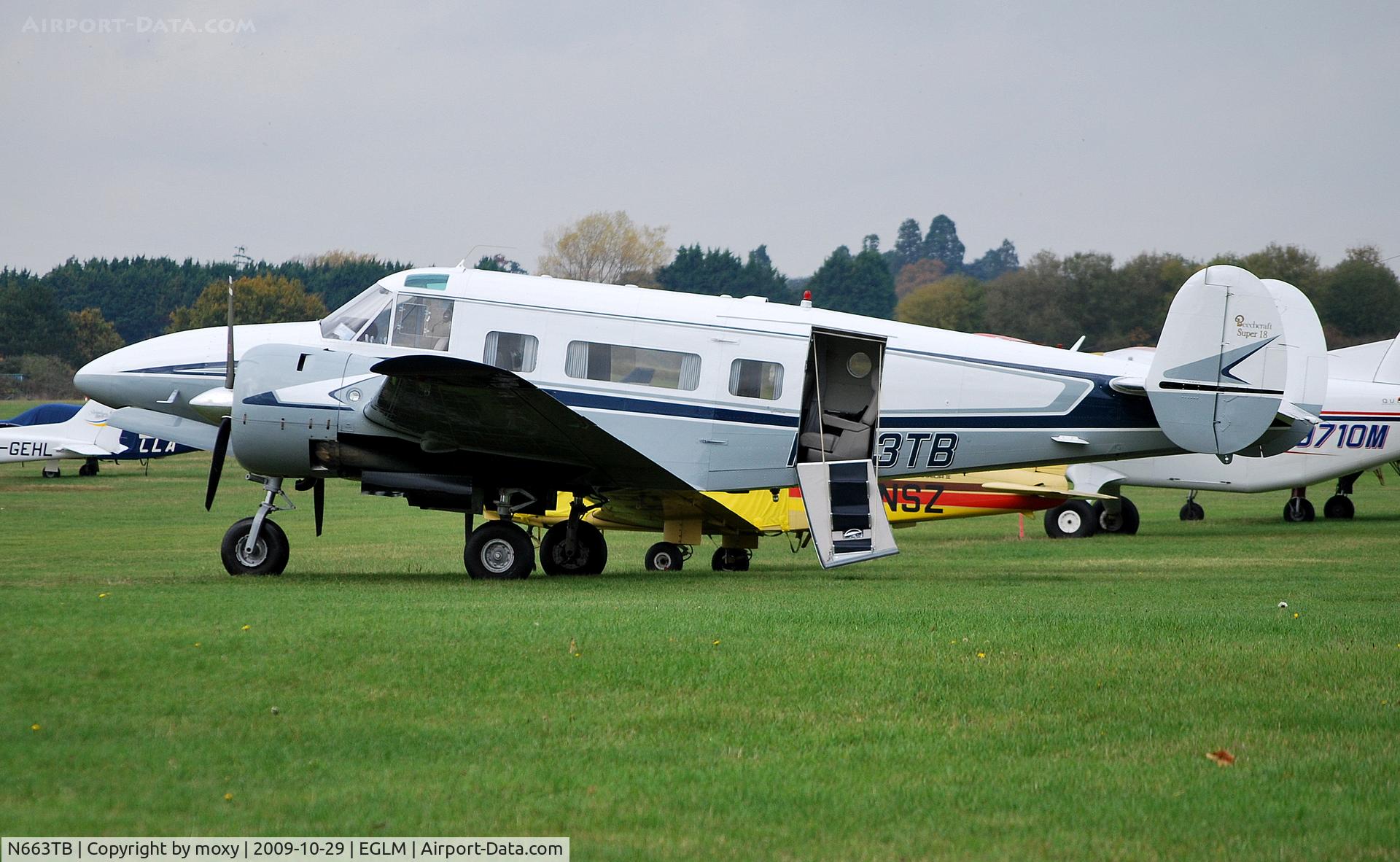 N663TB, 1964 Beech H-18 Tri-Gear C/N BA-663, Smart Beech Super 18 visiting White Waltham