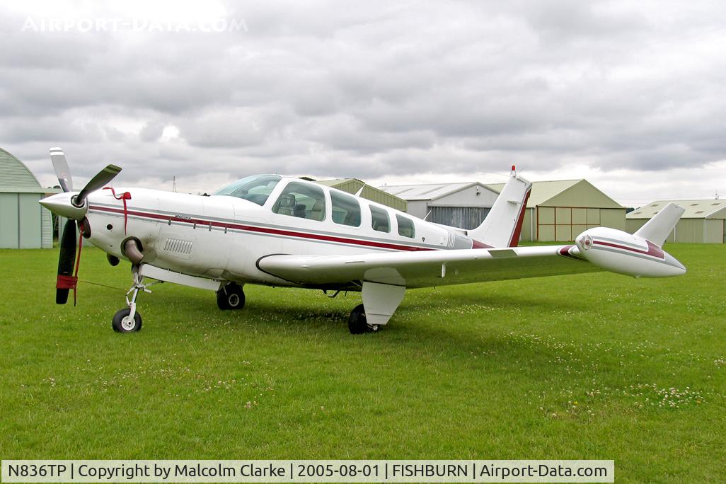 N836TP, 1984 Beech A36 Bonanza 36 C/N E=2124, Beech A36 at Fishburn Airfield, Co Durham, UK in 2005.