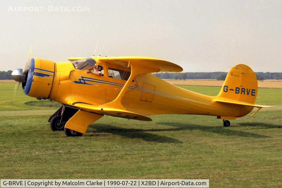 G-BRVE, 1945 Beech D17S Staggerwing C/N 6701, Beech D17S at Badminton Air Day, Badminton House, Gloucs, UK in 1990.