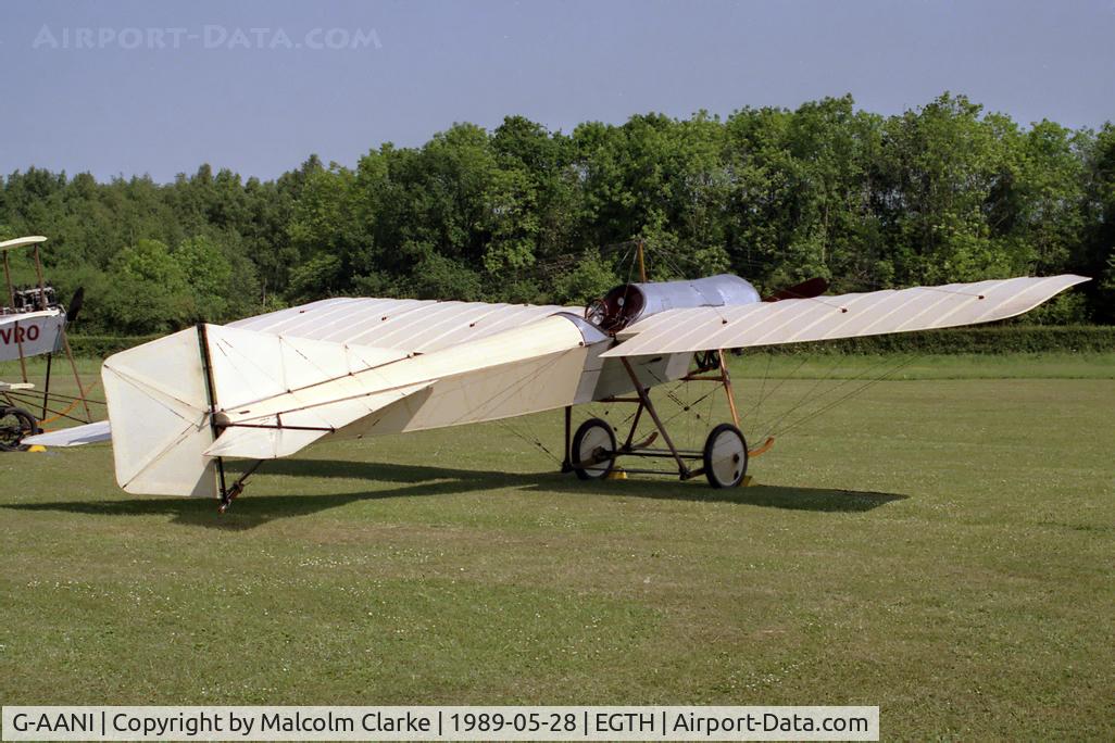 G-AANI, 1912 Blackburn Monoplane C/N 9, Blackburn Monoplane. On De Havilland Day 1989, at the Shuttleworth Trust, Old Warden, UK.