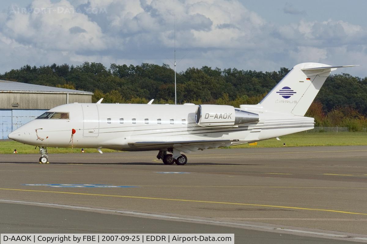 D-AAOK, 2004 Bombardier Challenger 604 (CL-600-2B16) C/N 5585, parked at EDDR