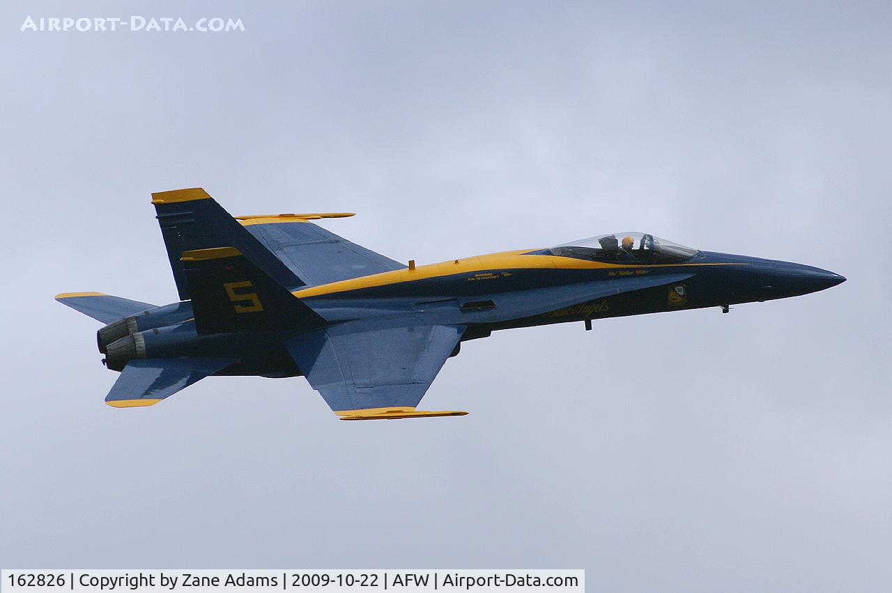 162826, McDonnell Douglas F/A-18A Hornet C/N 0338/A282, US Navy Blue Angels - Solo practice - Alliance Airshow 2009