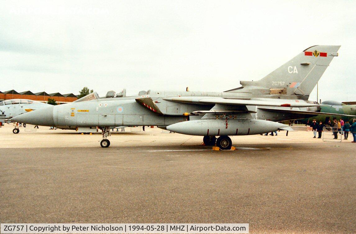 ZG757, 1991 Panavia Tornado F.3 C/N 882/AS134/3432, Tornado F.3 of 5 Squadron on display at the 1994 Mildenhall Air Fete.