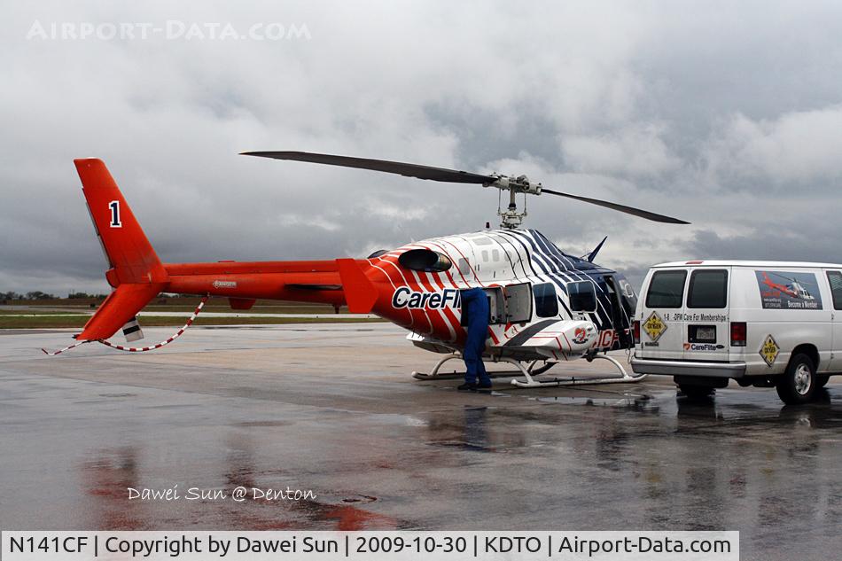 N141CF, 1984 Bell 222U C/N 47524, Denton