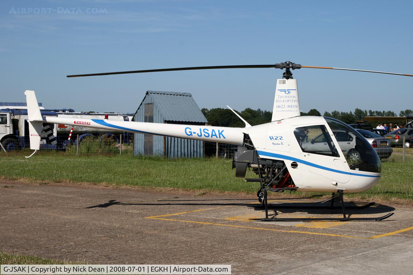 G-JSAK, 1999 Robinson R22 Beta C/N 2959, EGKH