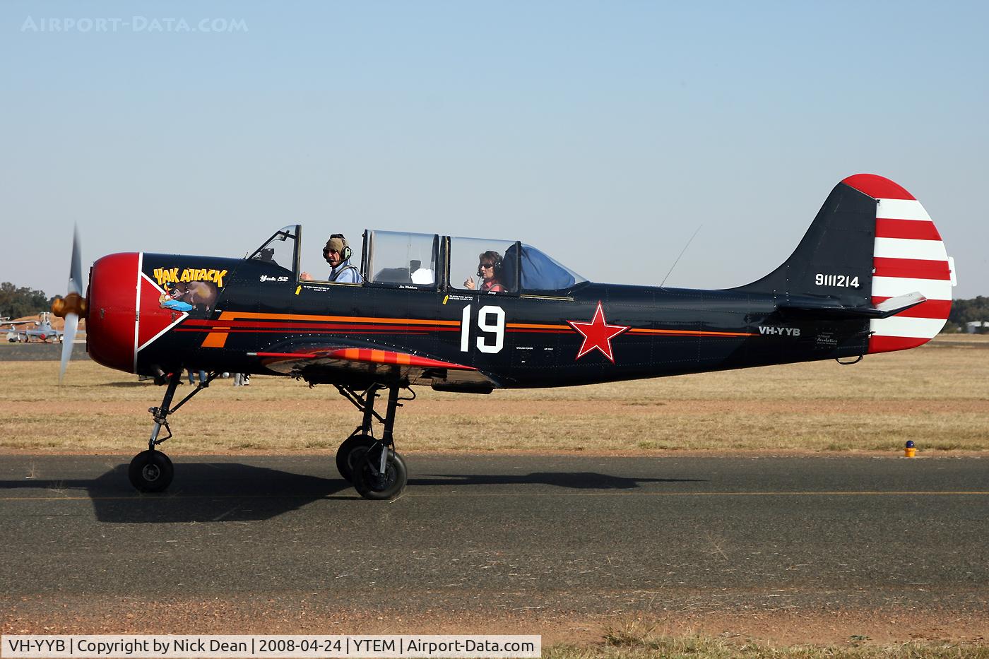 VH-YYB, 1991 Yakovlev Yak-52 C/N 9111214, YTEM