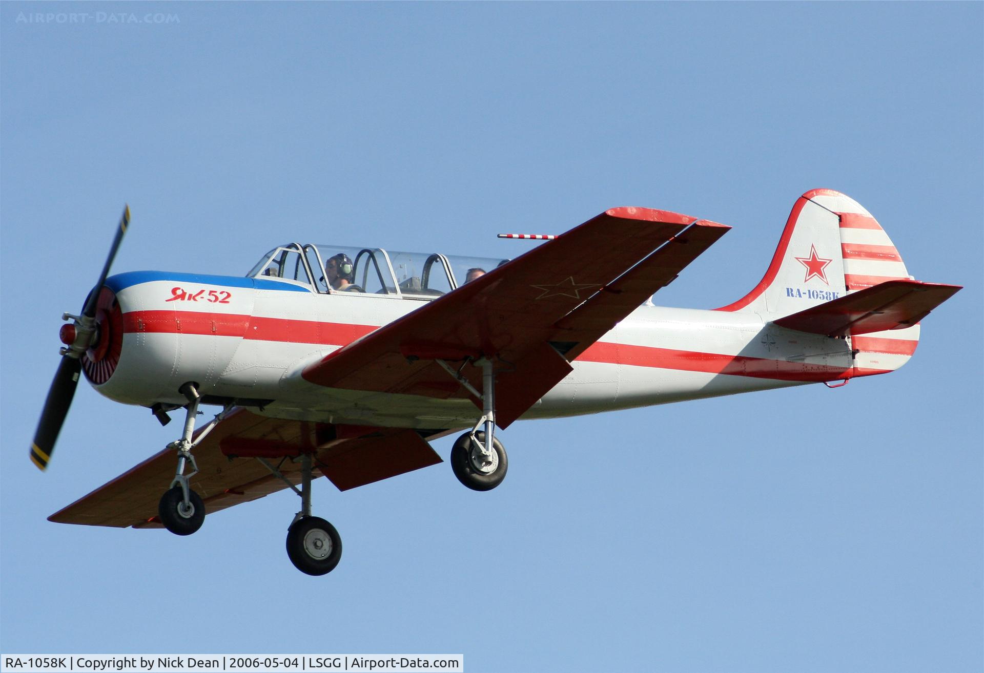 RA-1058K, 1988 Yakovlev Yak-52 C/N 888515, LSGG