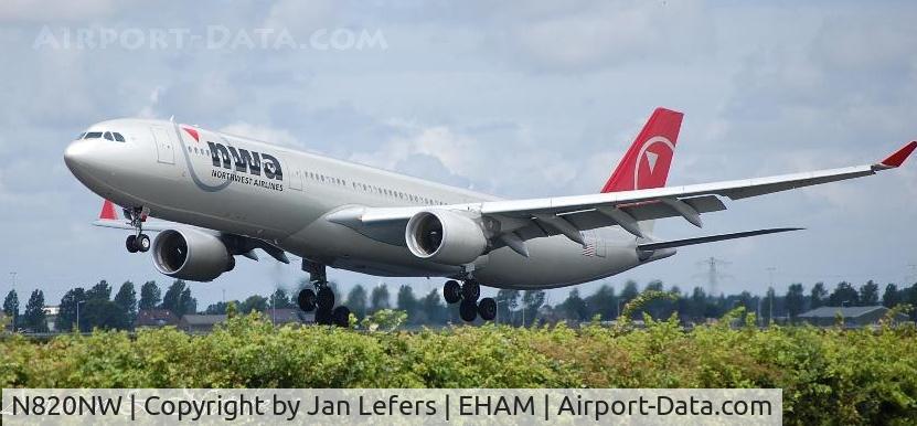 N820NW, 2007 Airbus A330-323 C/N 0859, North West Airlines