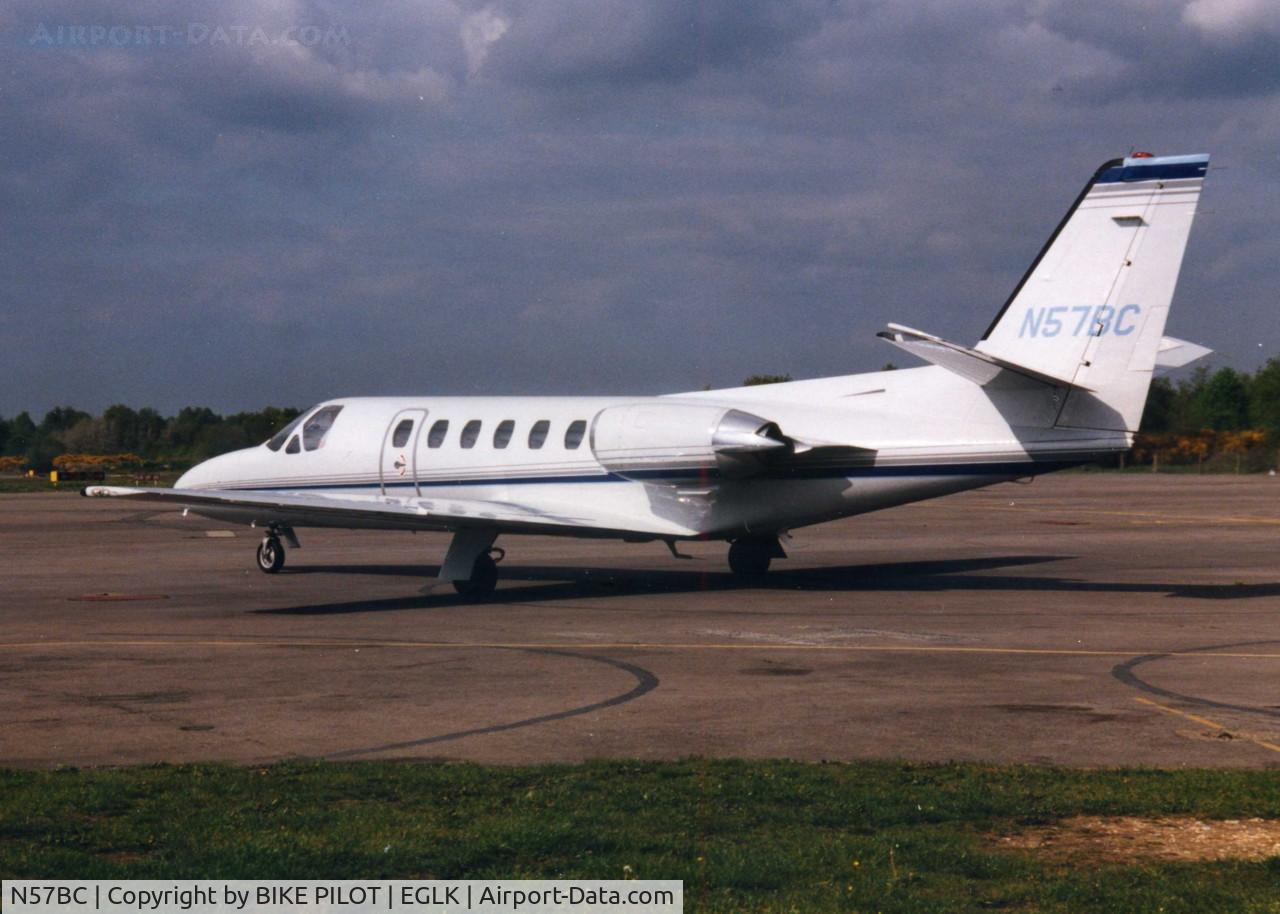 N57BC, 1983 Cessna 550 Citation II C/N 550-0478, BRAVO CHARLIE LEAVING THE TERMINAL RAMP LATE 80'S ?