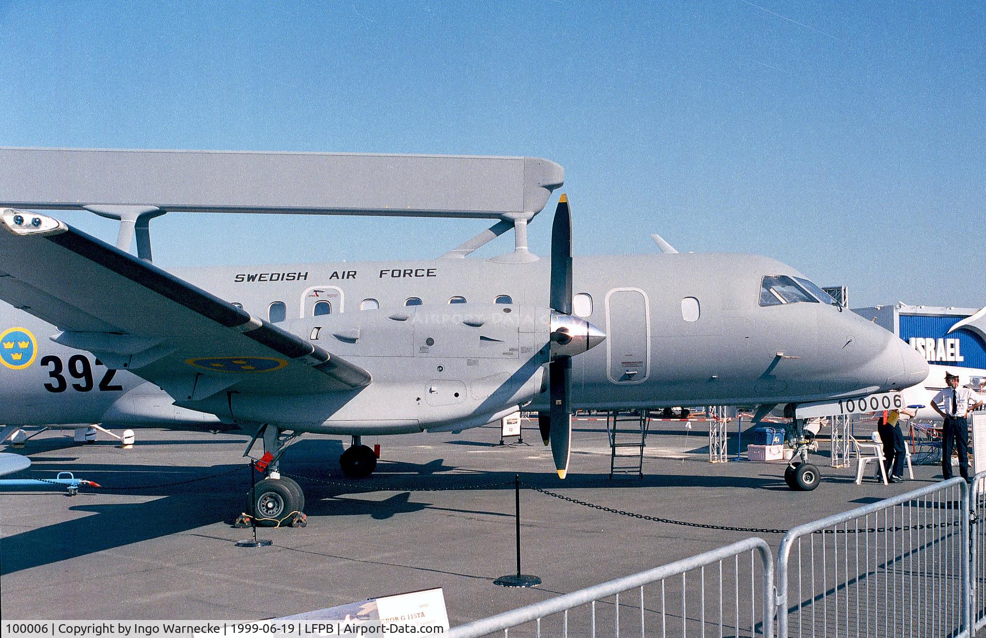 100006, 1998 Saab S100B Argus (340AEW) C/N 340-431, SAAB 340AEW Argus of the Flygvapen (Swedish Air Force) at the Aerosalon 1999, Paris