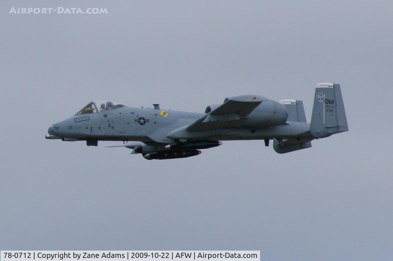 78-0712, 1978 Fairchild Republic A-10C Thunderbolt II C/N A10-0332, Arriving at the Alliance Airshow 2009