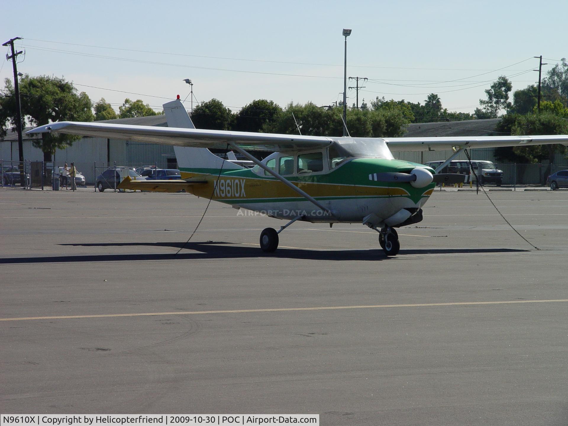 N9610X, 1961 Cessna 210B C/N 21057910, Tied down and Parked in Transient Parking