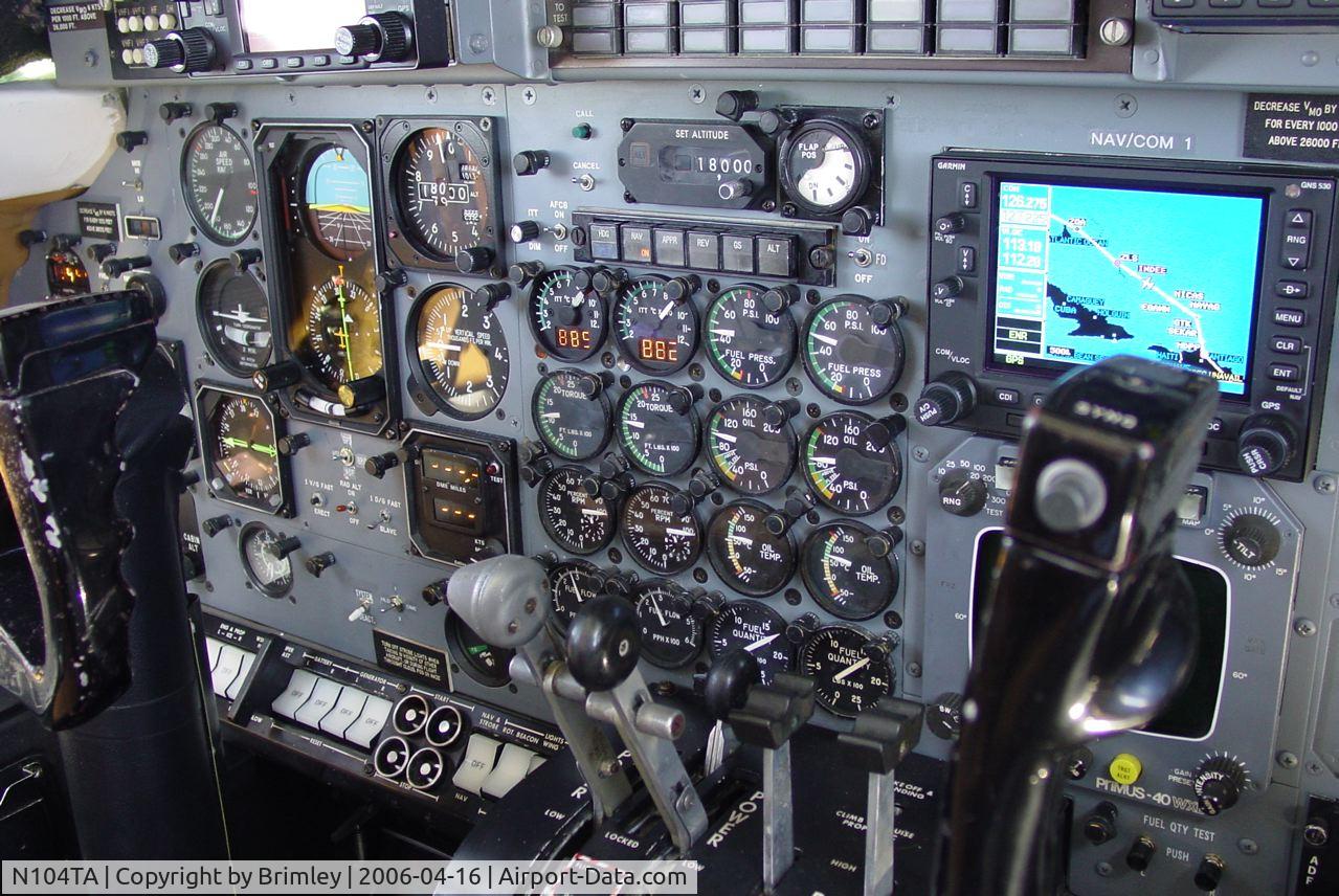 N104TA, 1977 Swearingen SA-226T Merlin IIIA C/N T-289, Cockpit During cruise over the Bahamas