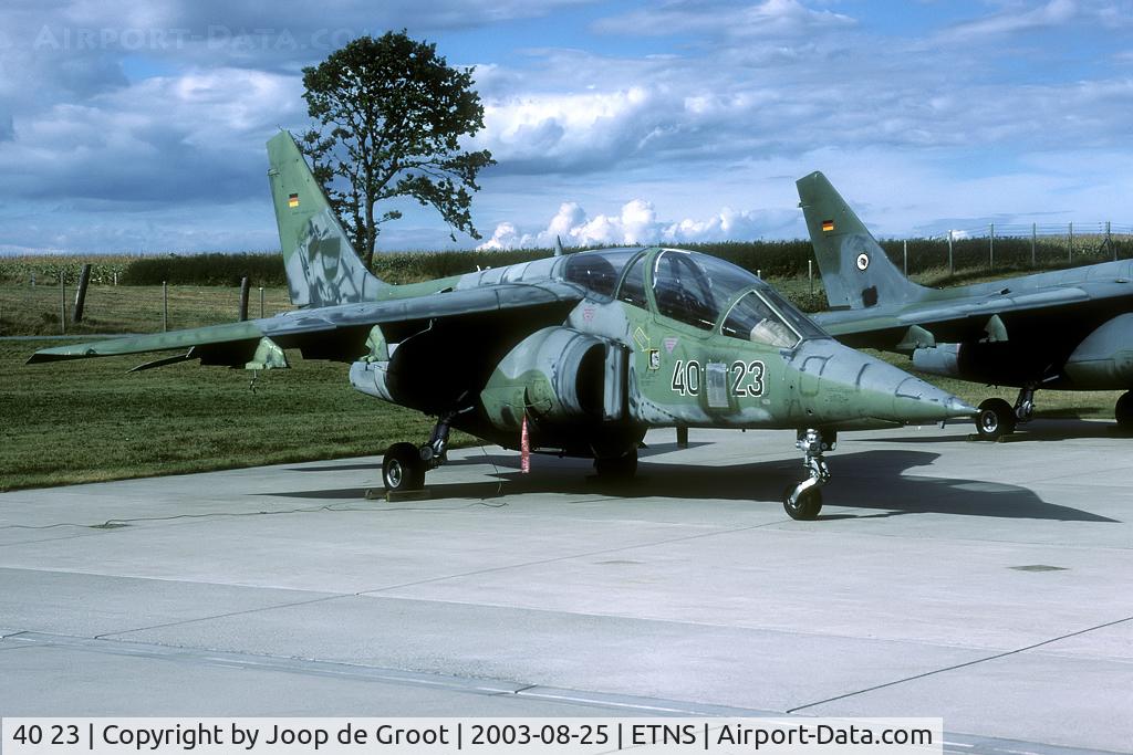 40 23, 1979 Dassault-Dornier Alpha Jet A C/N 0023, This Alpha Jet was delivered to Schleswig for BDRT duties. It has heavily been used as such.