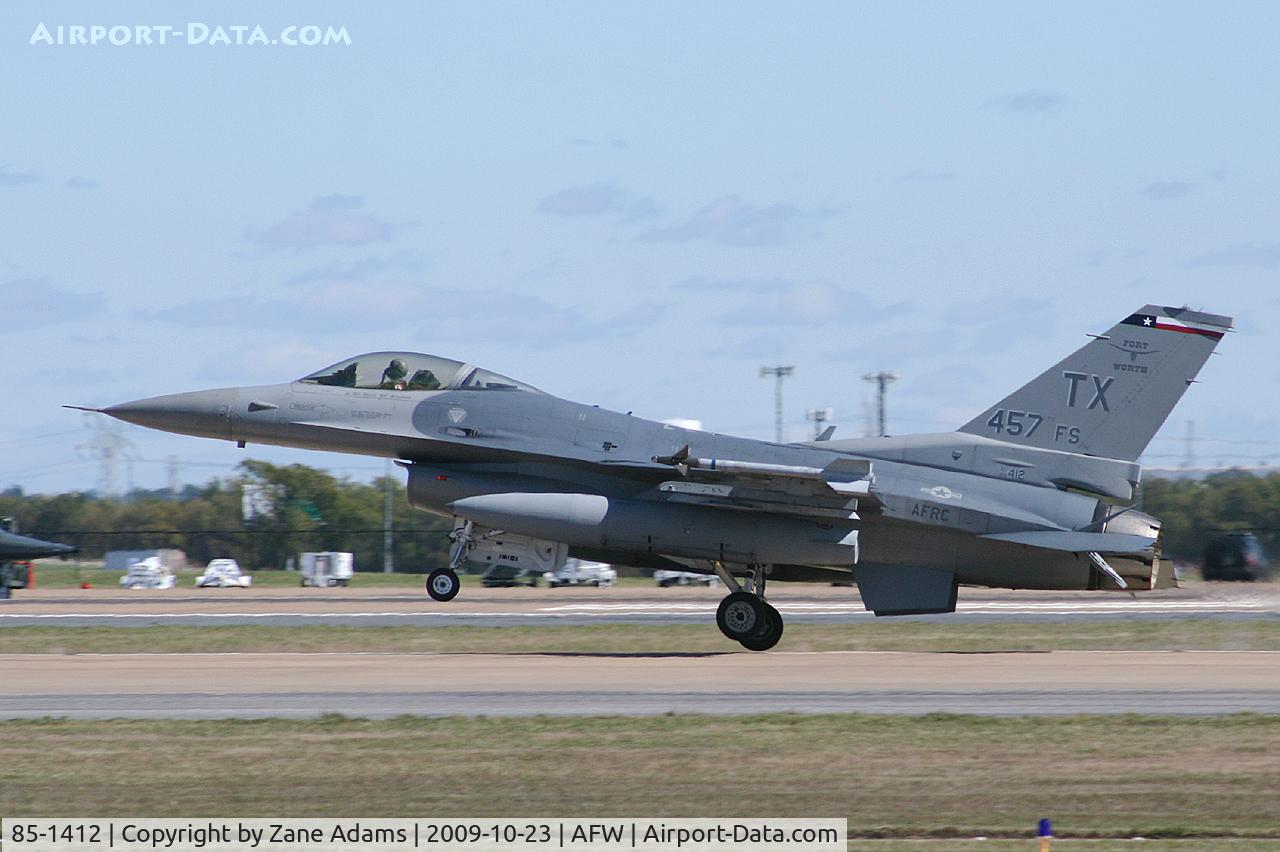 85-1412, 1985 General Dynamics F-16C Fighting Falcon C/N 5C-192, Arriving at the Alliance Airshow 2009