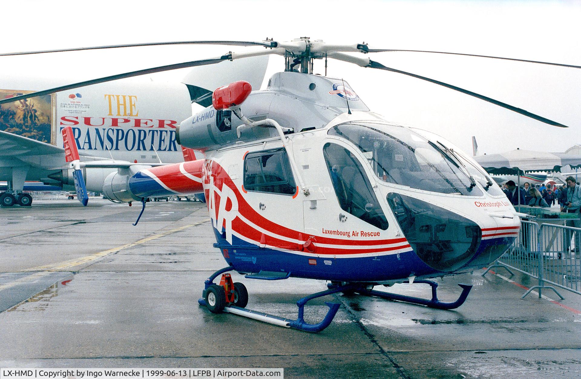 LX-HMD, 1996 McDonnell Douglas MD-900 Explorer C/N 900-00033, McDonnell Douglas MD-900 of Luxemburg Air Rescue at the Aerosalon 1999, Paris