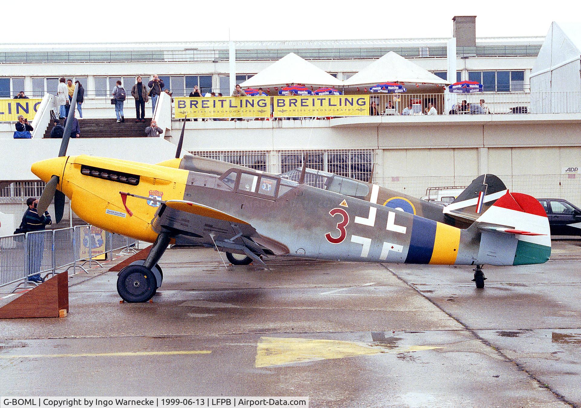 G-BOML, 1947 Hispano HA-1112-M1L Buchon C/N 151, Hispano HA-1112 M1L Buchon at the Aerosalon 1999, Paris