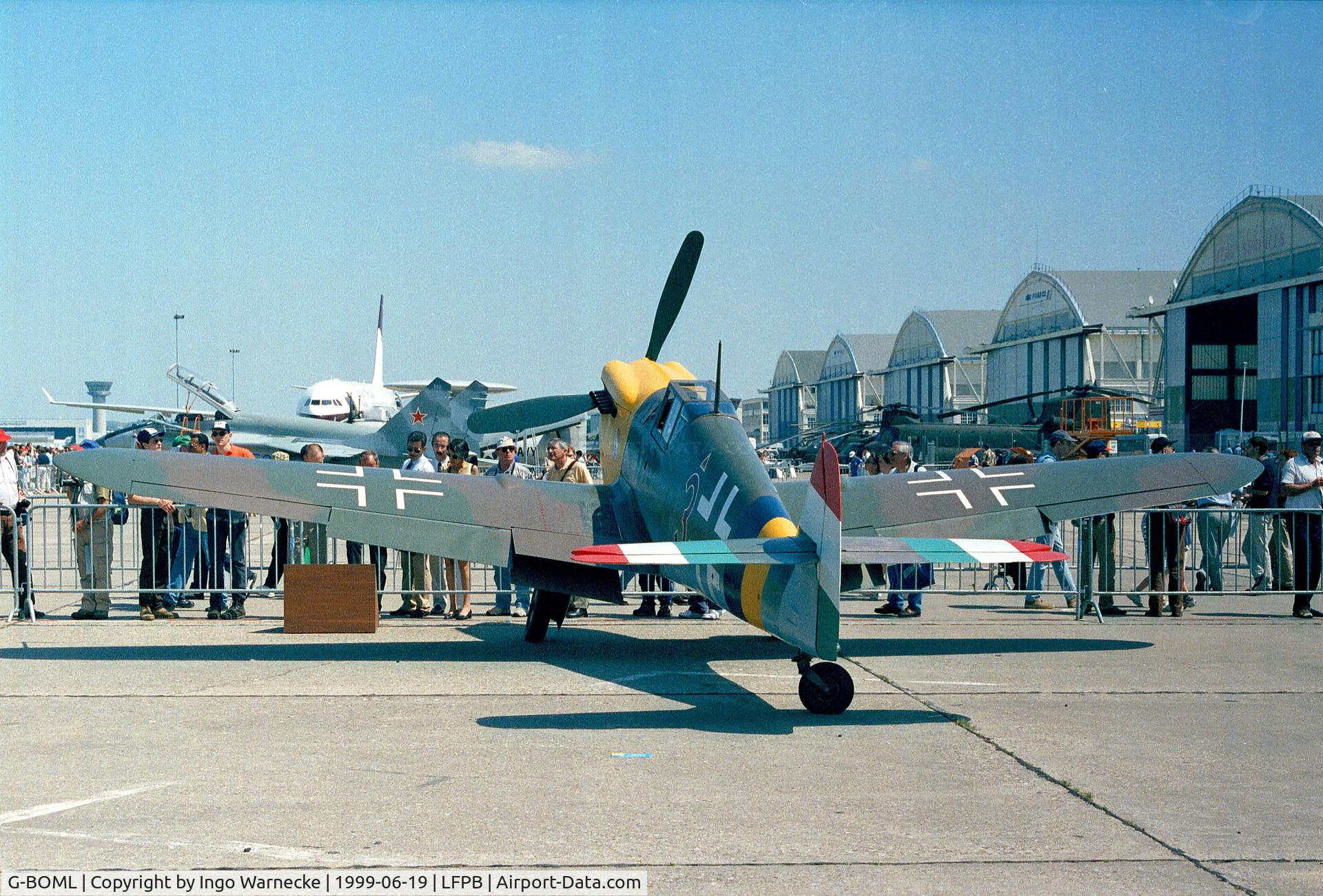 G-BOML, 1947 Hispano HA-1112-M1L Buchon C/N 151, Hispano HA-1112 M1L Buchon at the Aerosalon 1999, Paris