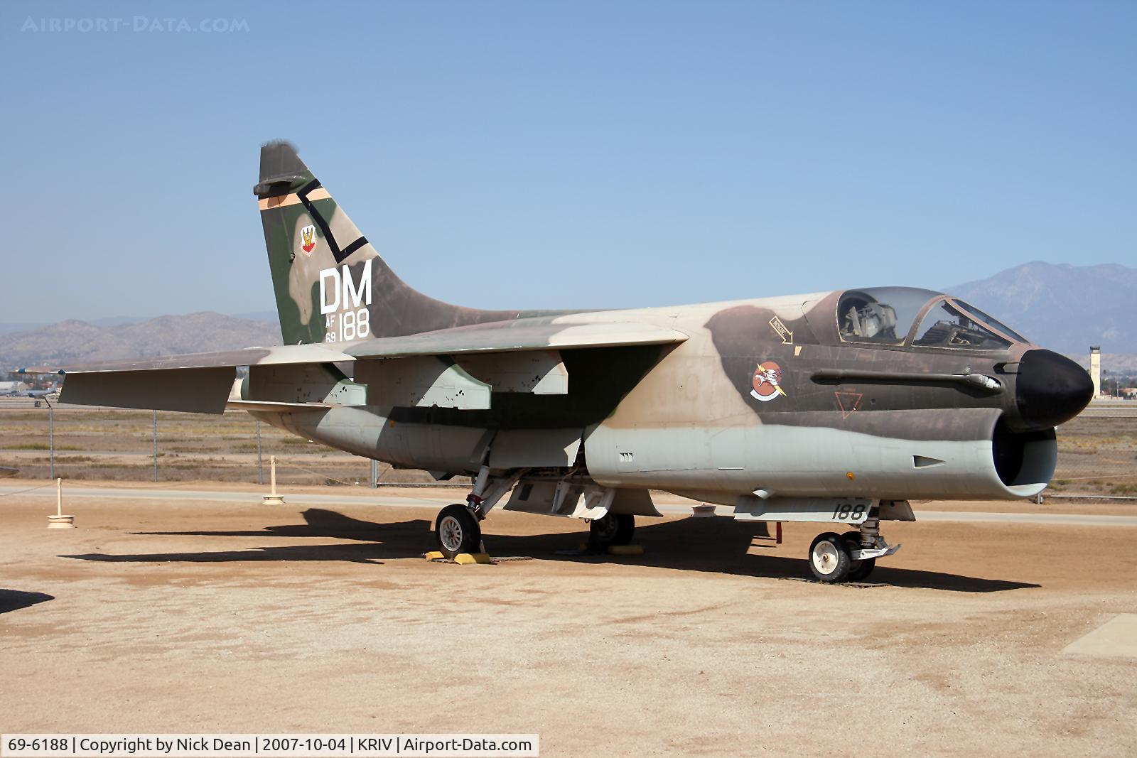 69-6188, 1969 LTV A-7D Corsair II C/N D-018, KRIV