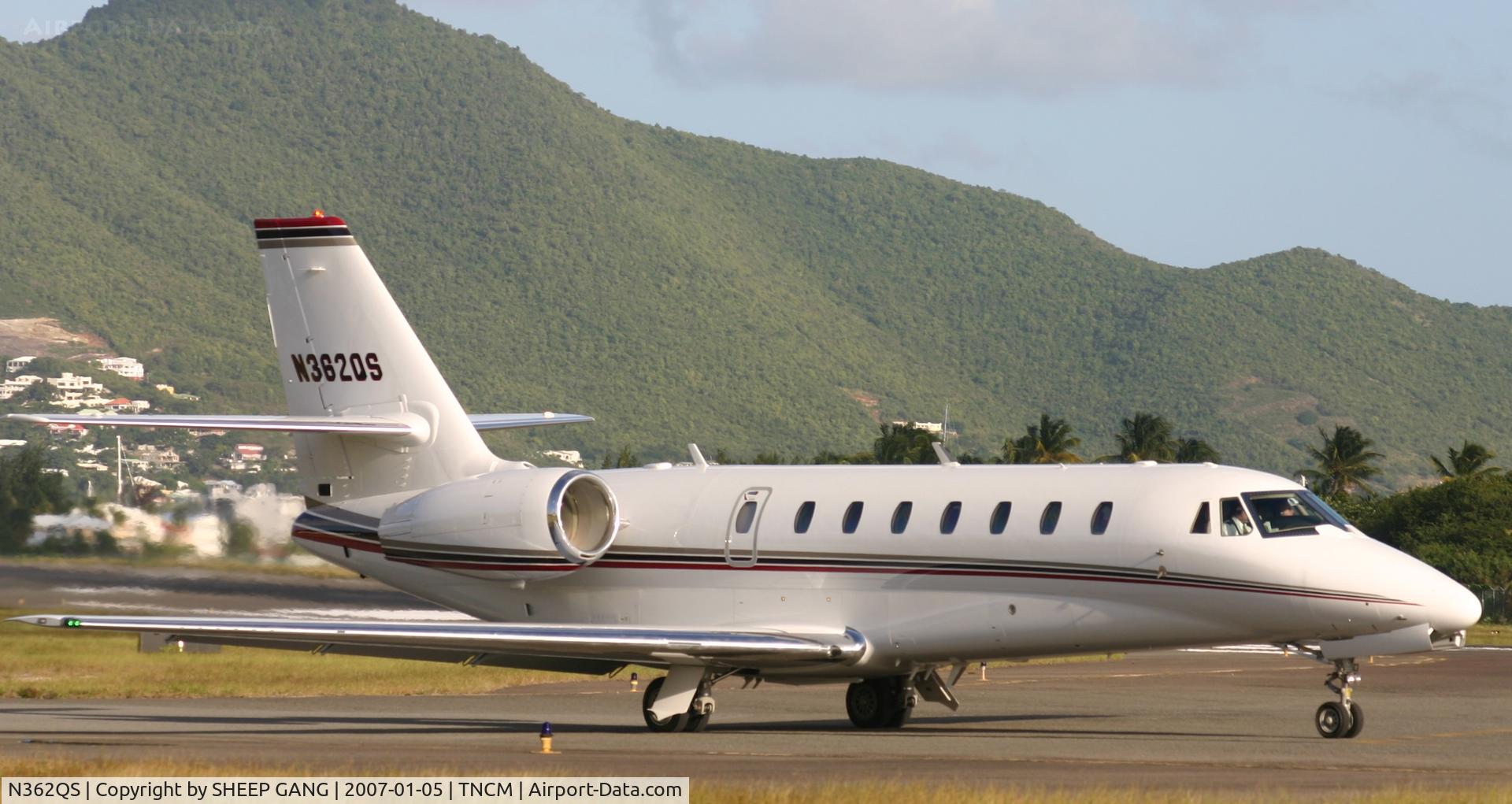 N362QS, 2005 Cessna 680 Citation Sovereign C/N 680-0051, departing tncm