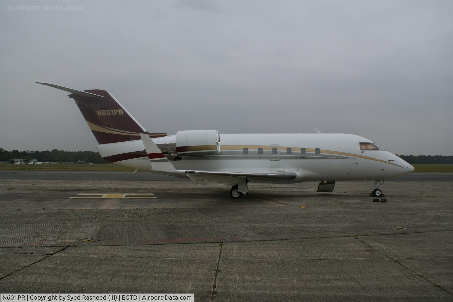 N601PR, 1985 Canadair CL-600-2A12 Challenger 601 C/N 3045, 601 on ground at Dunsfold