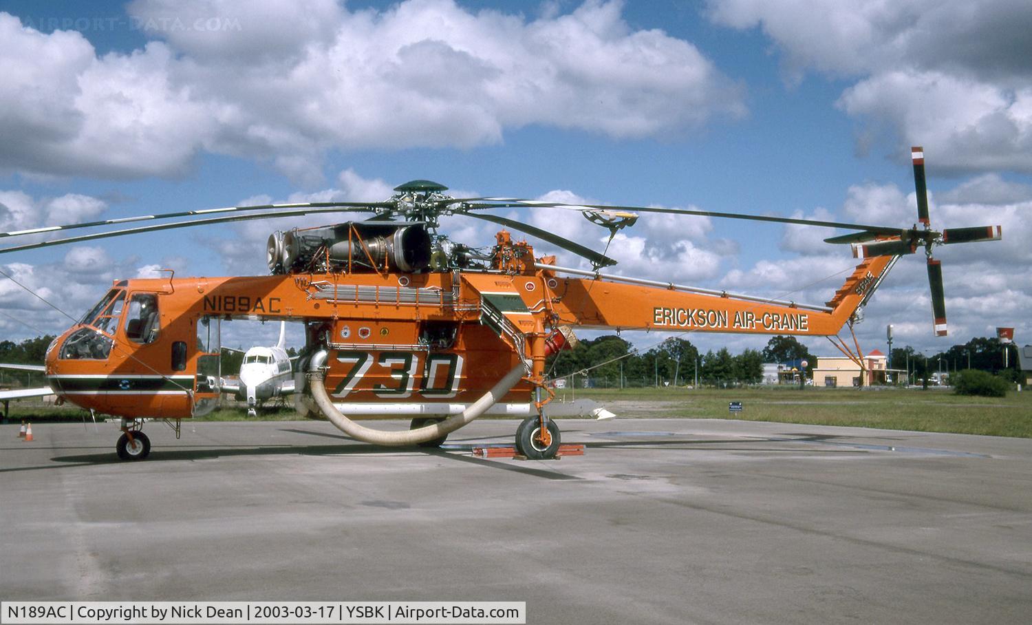 N189AC, 1997 Erickson S64E Skycrane C/N 641001, YSBK