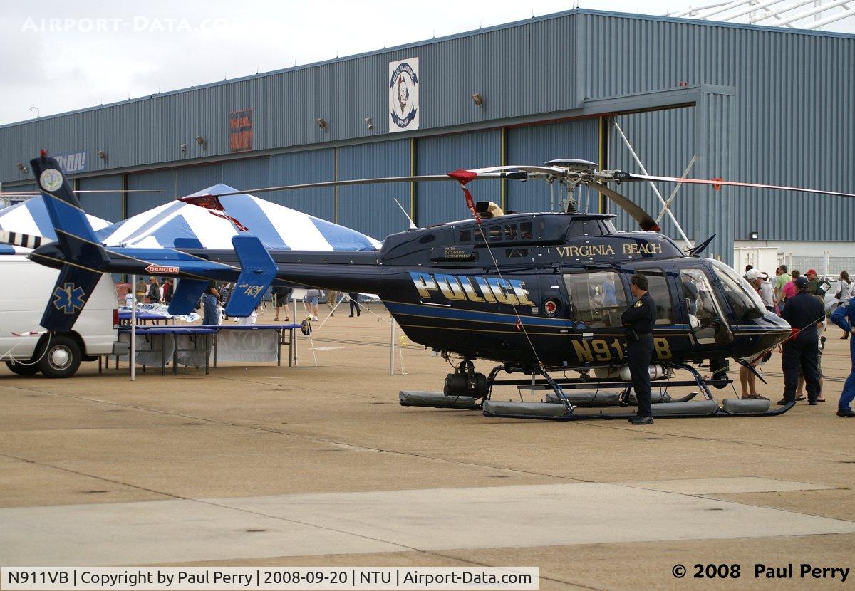 N911VB, 2007 Bell 407 C/N 53781, I like this color scheme better than Virginia Beach's older helo's