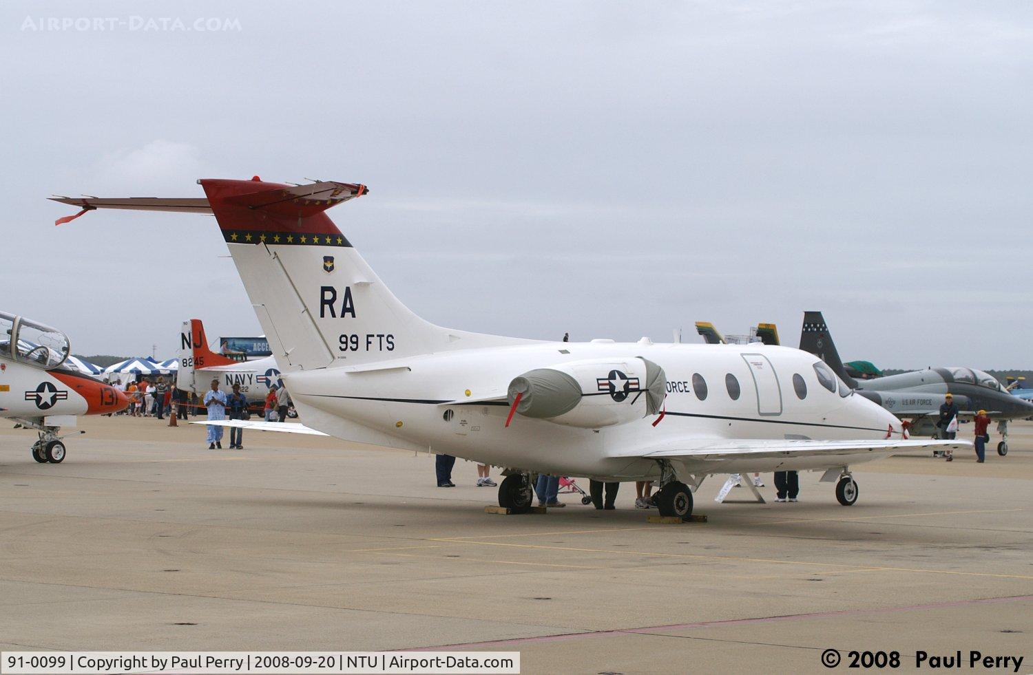 91-0099, 1991 Beechcraft T-1A Jayhawk C/N TT-40, Stark white against a foreboding sky