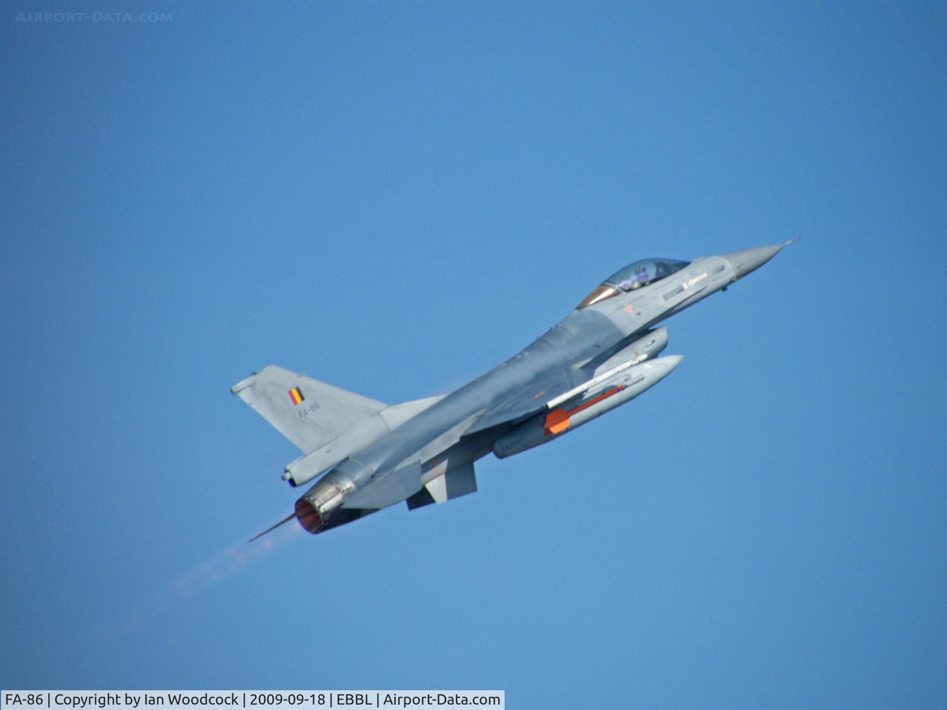 FA-86, SABCA F-16AM Fighting Falcon C/N 6H-86, General Dynamics F-16AM/Belgian Air Force/Kleine Brogel