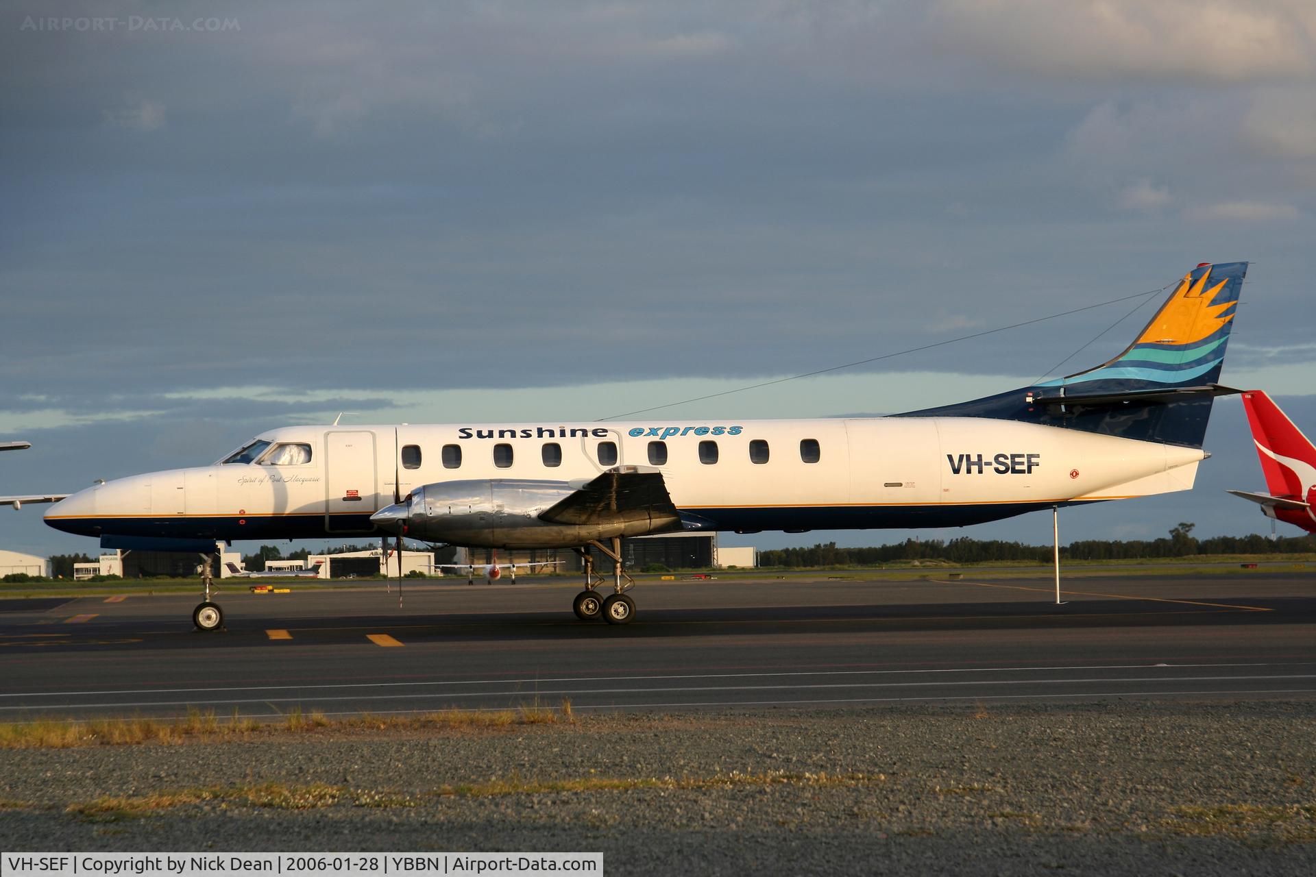 VH-SEF, 1986 Fairchild SA-227AC Metro III C/N AC-641, YBBN