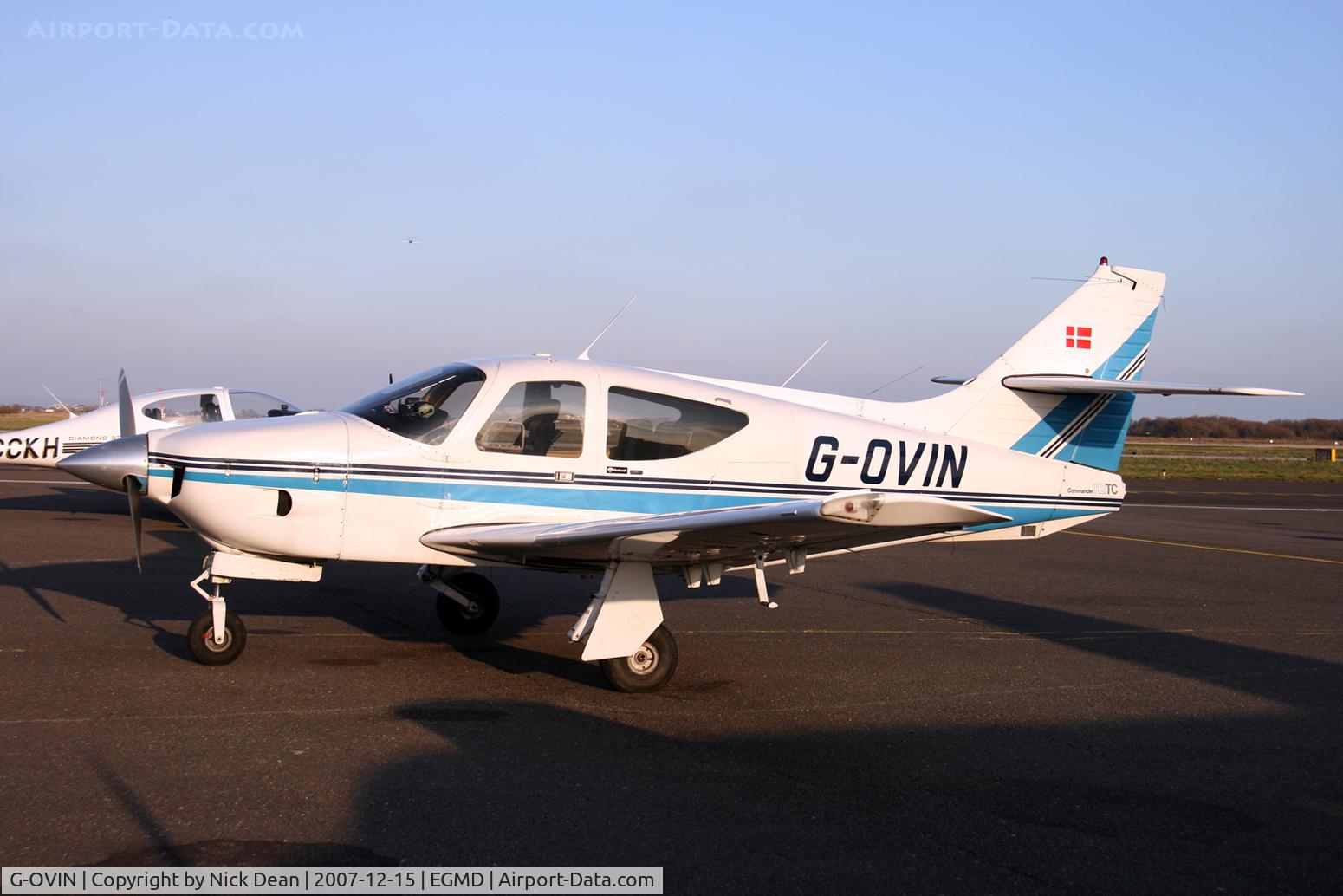 G-OVIN, 1976 Rockwell International 112TC Commander Commander C/N 13090, EGMD
