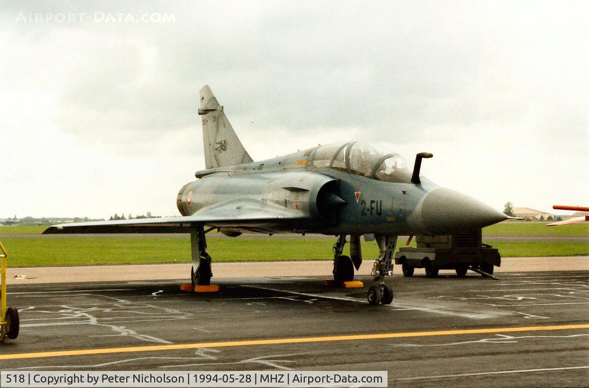 518, Dassault Mirage 2000B C/N 218, Another view of the EC. 2/2 Mirage 2000B which attended the 1994 Mildenhall Air Fete.