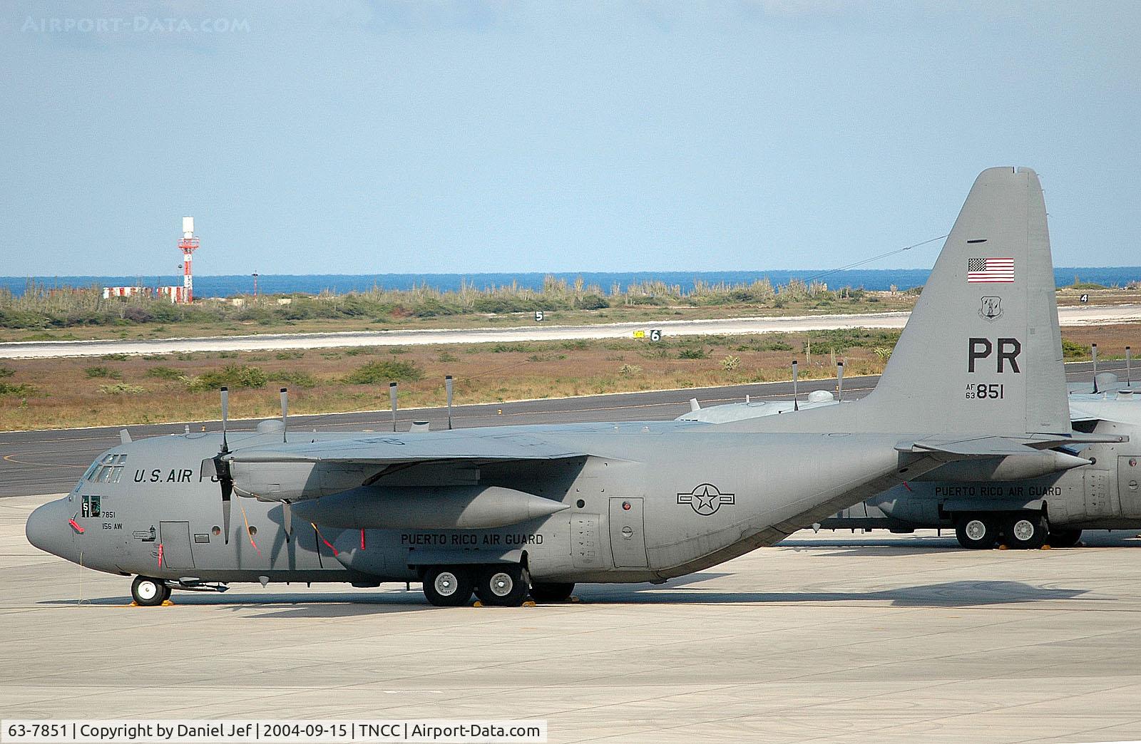 63-7851, 1982 Lockheed C-130E Hercules C/N 382-3921, puerto rico air guard resting at the FOL base