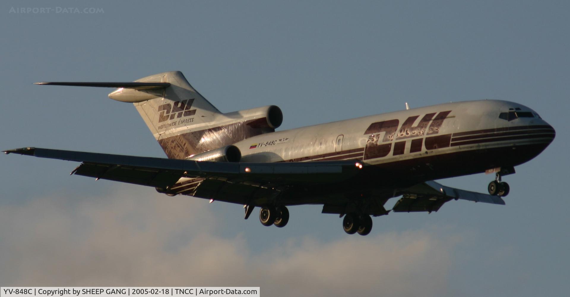 YV-848C, 1969 Boeing 727-31(F) C/N 20114, DHL landing at tncc