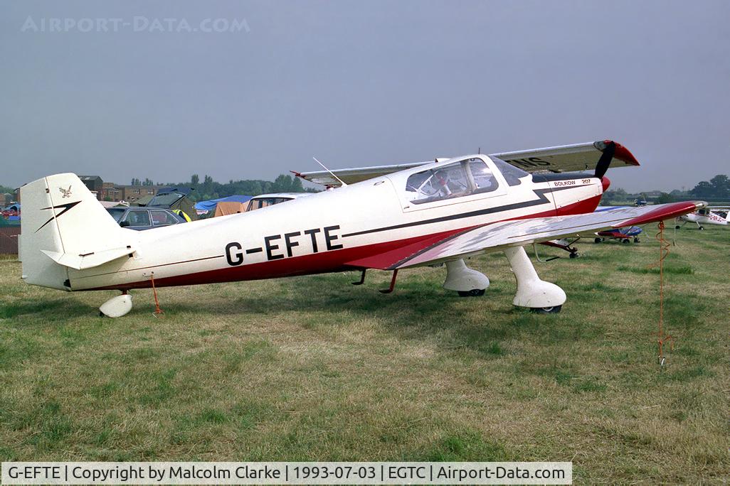 G-EFTE, 1961 Bolkow Bo-207 C/N 218, Bolkow Bo-207. Previously D-EFTE. At the 1994 PFA Rally, Cranfield Airfield, Beds, UK.
