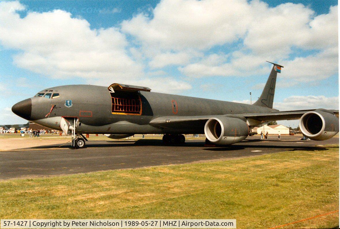57-1427, 1957 Boeing KC-135R Stratotanker C/N 17498, KC-135R Stratotanker of 319th Bombardment Wing on display at the 1989 Mildenhall Air Fete.
